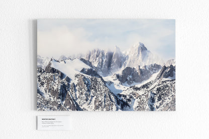 "WINTER WHITNEY" Landscape Photography Print, Metal or Fine Art Paper