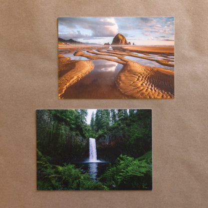 "PNW DUO" Nature Notecards, Set of 2 Blank Landscape Photography Postcards
