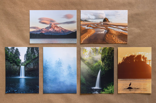 "NORTHWEST WANDERING" Nature Notecards, Set of 6 Blank Landscape Photography Postcards